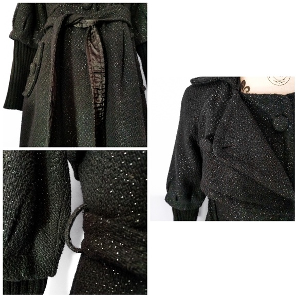 Vintage Cotton Blend Belted Jacket - Picture 6 of 13